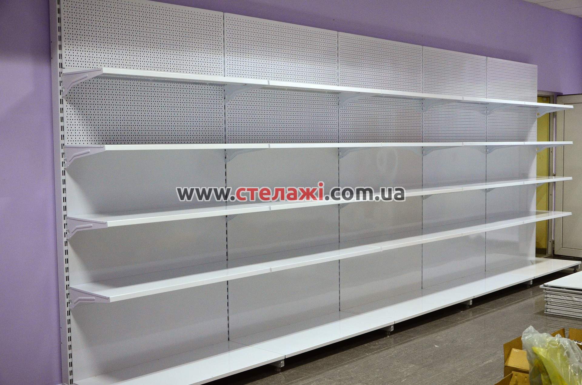 Односторонній (пристінний) стелаж для магазину. Фото 6