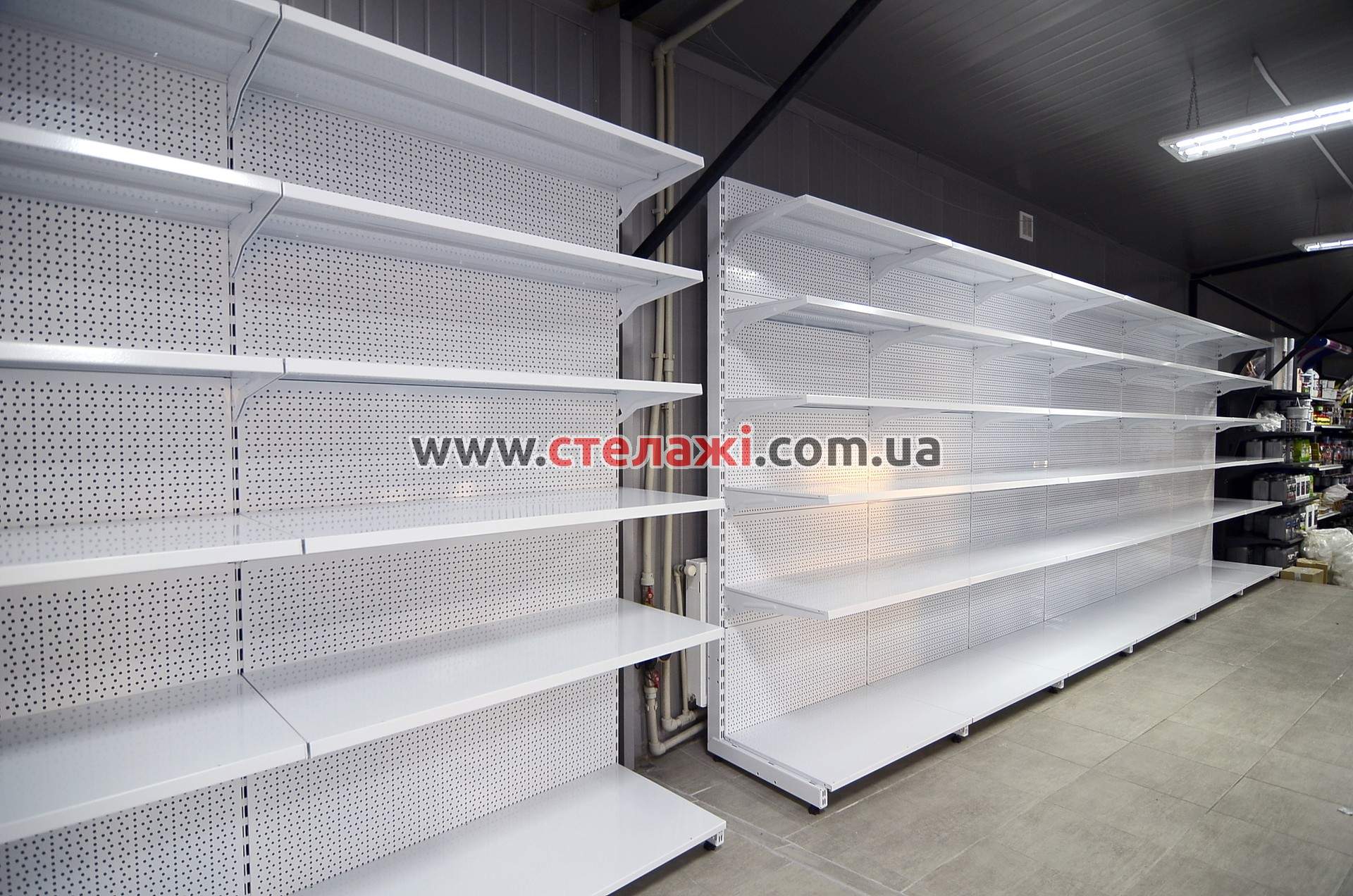 Односторонній (пристінний) стелаж для магазину. Фото 10