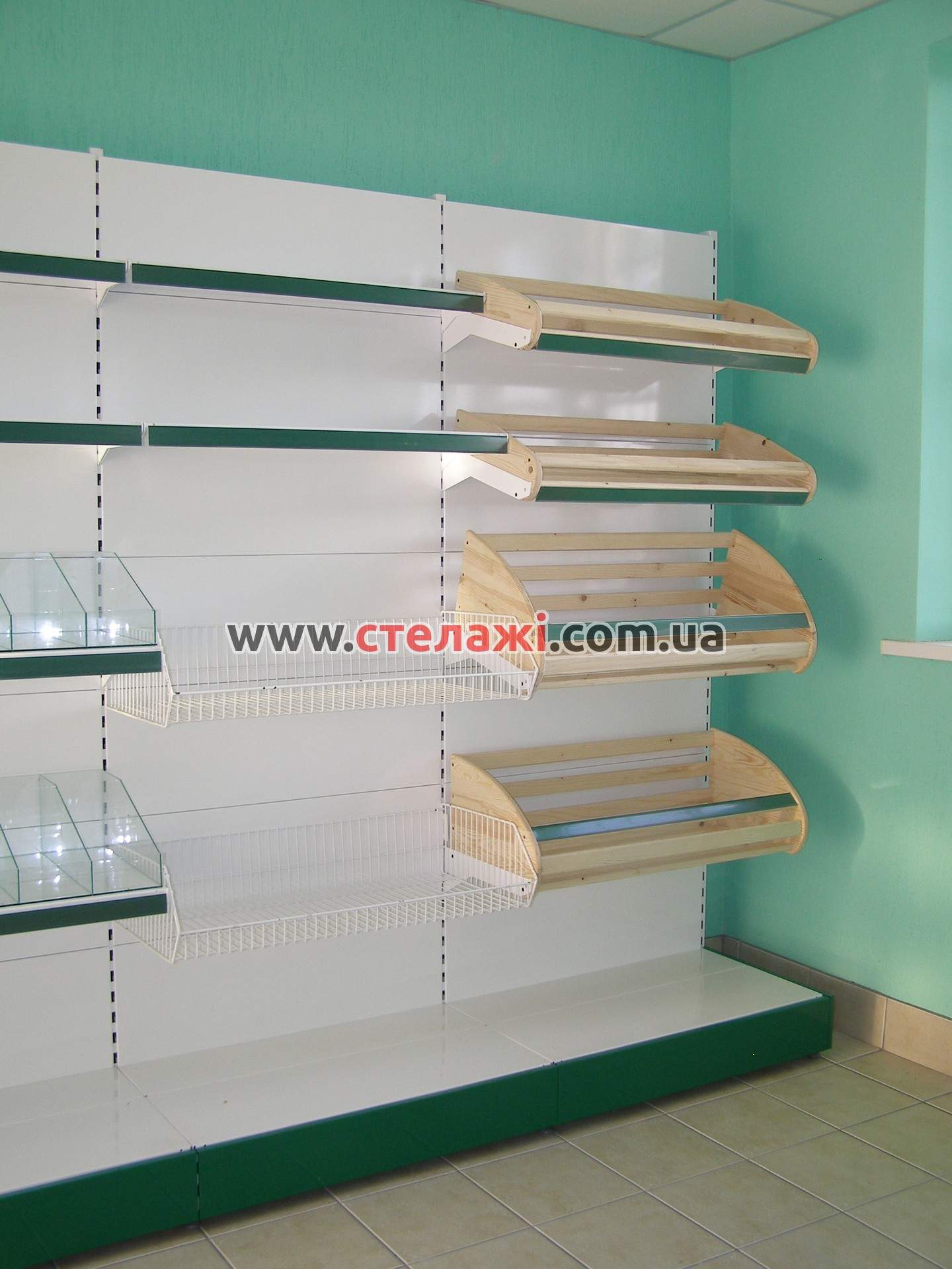 Хлібні торгові стелажі для магазину